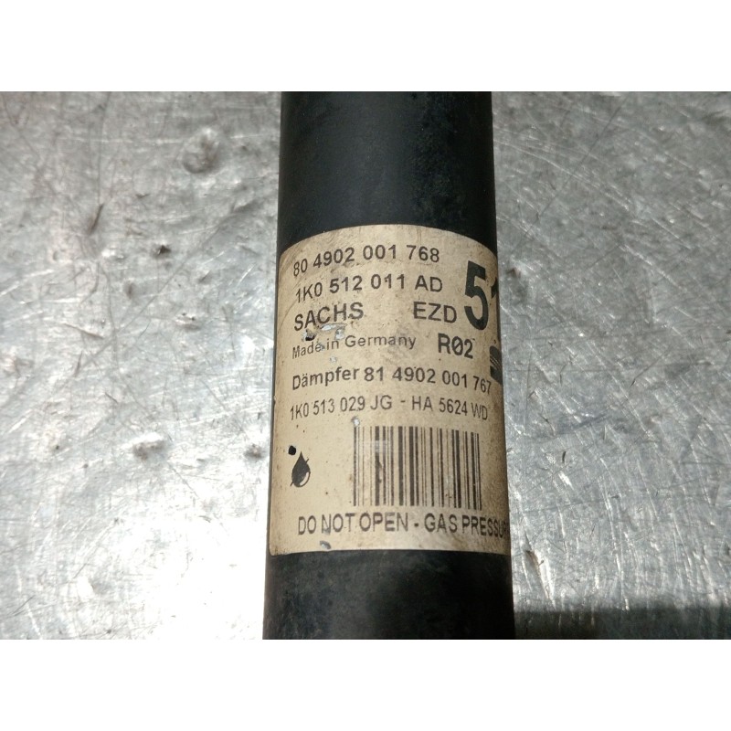 Recambio de amortiguador trasero derecho para seat leon (1p1) 1.4 tsi referencia OEM IAM 1K0512011AD 804902001768 
