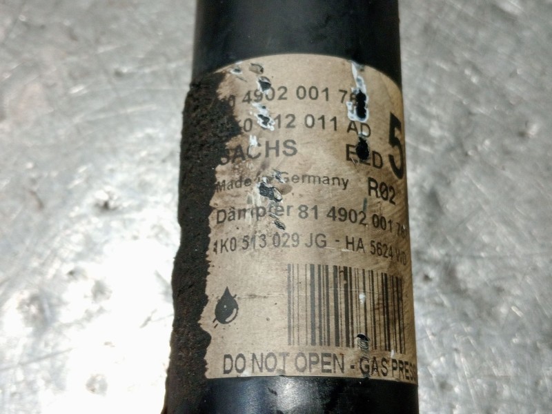 Recambio de amortiguador trasero izquierdo para seat leon (1p1) 1.4 tsi referencia OEM IAM 1K0512011AD 804902001768 