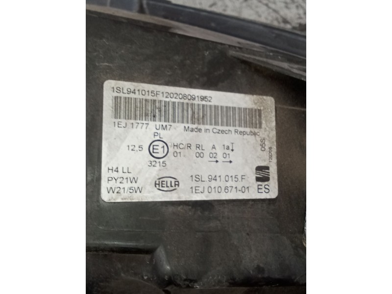 Recambio de faro izquierdo para seat mii (kf1, ke1) 1.0 referencia OEM IAM 1SL941015F 1EJ01067101 