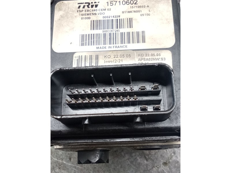 Recambio de abs para peugeot 407 (6d_) 1.6 hdi 110 (6d9hzc, 6d9hyc) referencia OEM IAM 15710602 S118676001 9660067280 