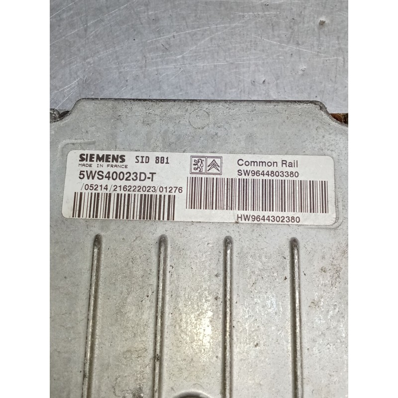 Recambio de centralita motor uce para citroën xsara (n1) 2.0 hdi 90 referencia OEM IAM 5WS40023DT SW9644803380 HW9644302380