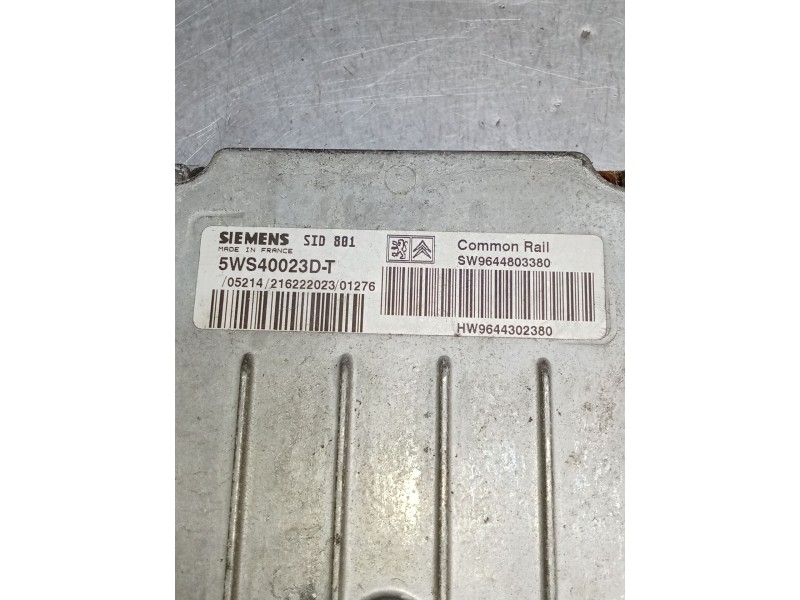 Recambio de centralita motor uce para citroën xsara (n1) 2.0 hdi 90 referencia OEM IAM 5WS40023DT SW9644803380 HW9644302380