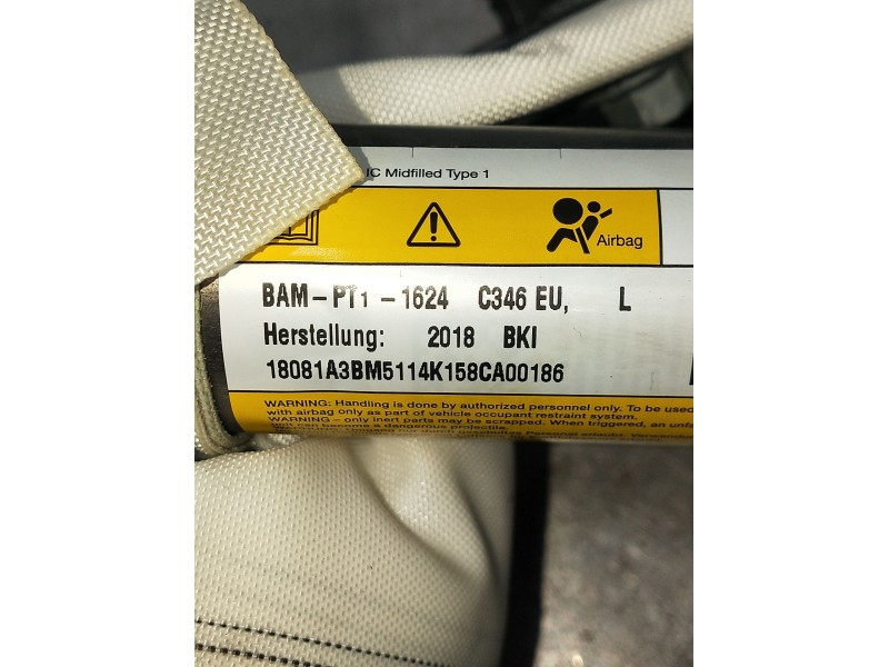 Recambio de airbag cortina delantero izquierdo para ford focus iii 1.5 tdci referencia OEM IAM BAMPT11624 BM5114K158CA 