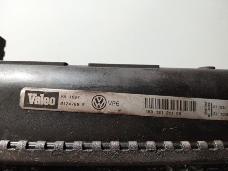 Recambio de radiador agua para seat leon (1p1) 1.4 tsi referencia OEM IAM 1K0121251CM M124789B 