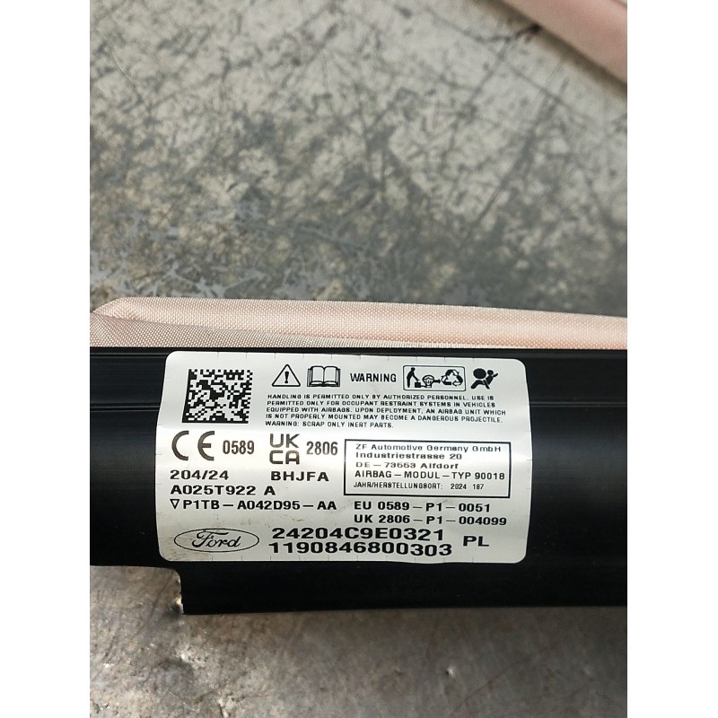 Recambio de airbag cortina delantero izquierdo para ford puma (j2k, cf7) 1.0 ecoboost mhev referencia OEM IAM P1TBA042D95AA 2420