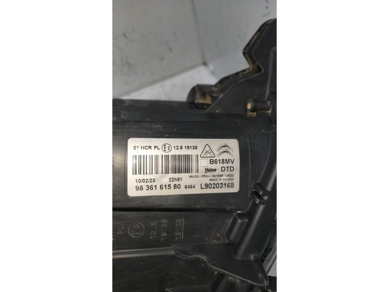 Recambio de faro derecho para citroën c3 referencia OEM IAM 9836161580 L90203168 