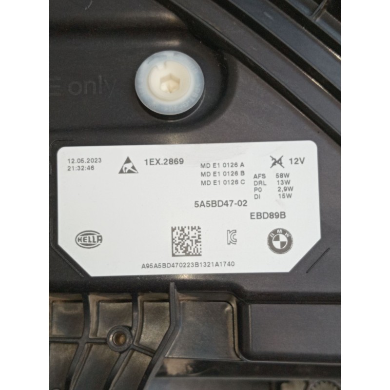 Recambio de faro izquierdo para bmw x1/ix1 u11 x1 sdrive18d referencia OEM IAM 5A5BD4702 1EX2869  Recambio de faro izquierdo para bmw x1/ix1 u11 x1 sdrive18d referencia OEM IAM 5A5BD4702 1EX2869