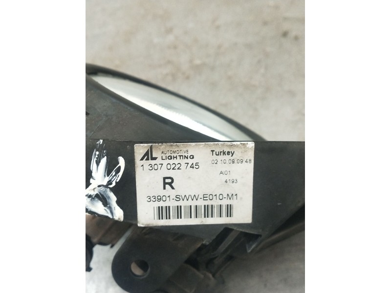 Recambio de faro antiniebla derecho para honda cr-v iii (re_) 2.0 i-vtec (re5, re1) referencia OEM IAM 1307022745 33901SWWE10M1 