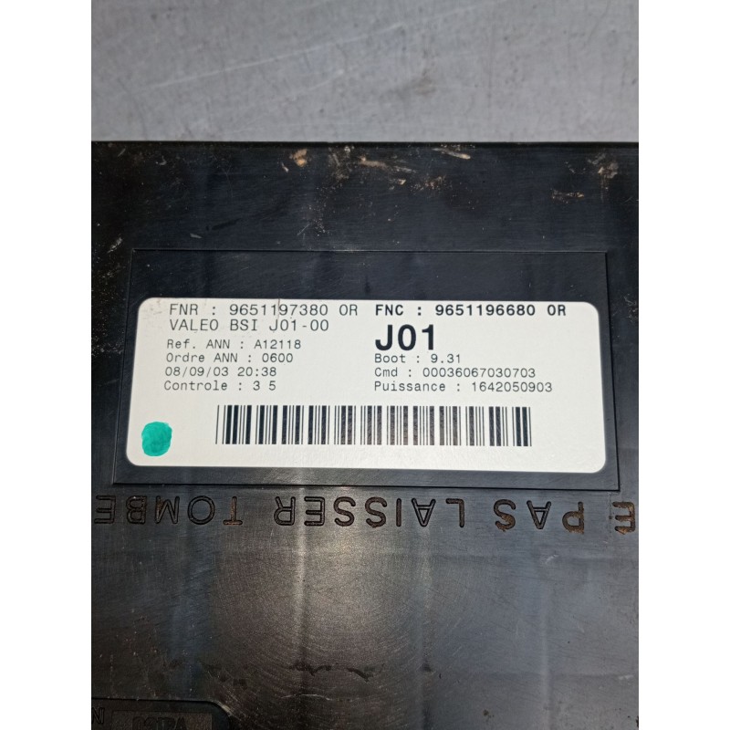 Recambio de caja reles / fusibles para citroën c5 i (dc_) 2.0 hdi (dcrhzb, dcrhze) referencia OEM IAM 9651197380 9651196680 BSIJ
