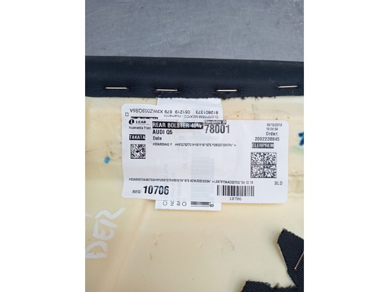 Recambio de airbag lateral trasero derecho para audi q5 (fyb, fyg) sq5 tdi mild hybrid quattro referencia OEM IAM 80A880442  