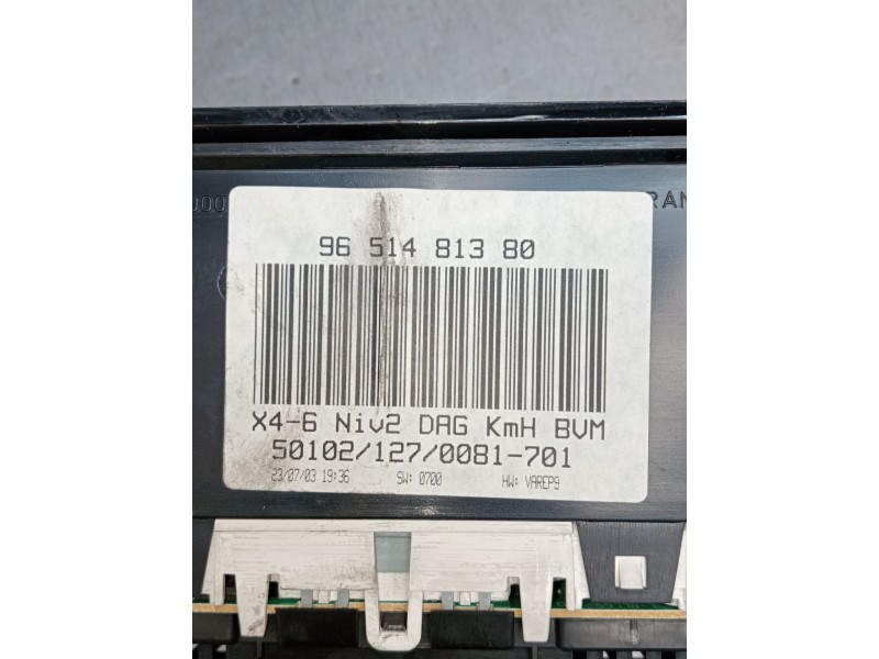 Recambio de cuadro instrumentos para citroën c5 i (dc_) 2.0 hdi (dcrhzb, dcrhze) referencia OEM IAM 9651481380  