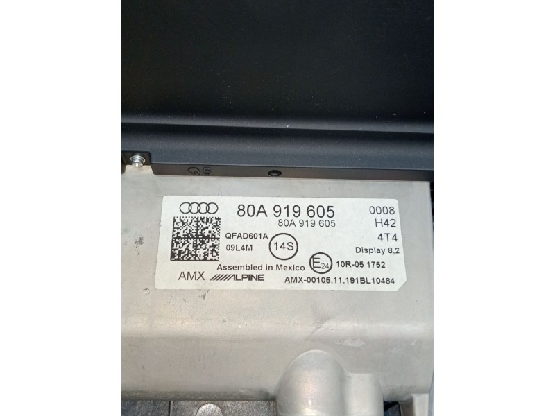Recambio de pantalla multifuncion para audi q5 (fyb, fyg) sq5 tdi mild hybrid quattro referencia OEM IAM 80A919605  