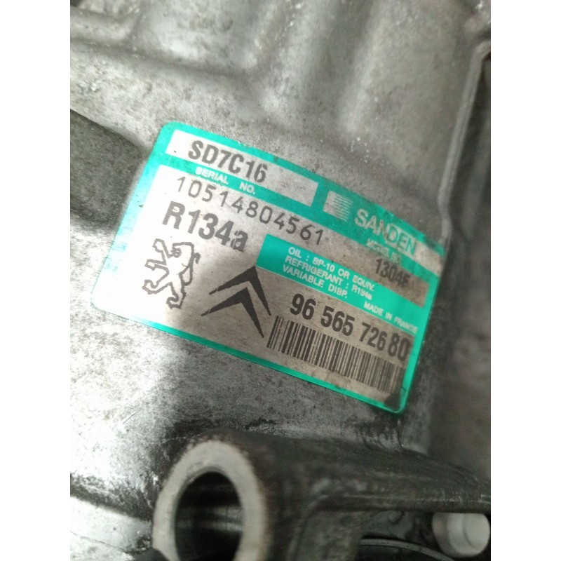 Recambio de compresor aire acondicionado para peugeot 407 (6d_) 1.6 hdi 110 (6d9hzc, 6d9hyc) referencia OEM IAM 9656572680  