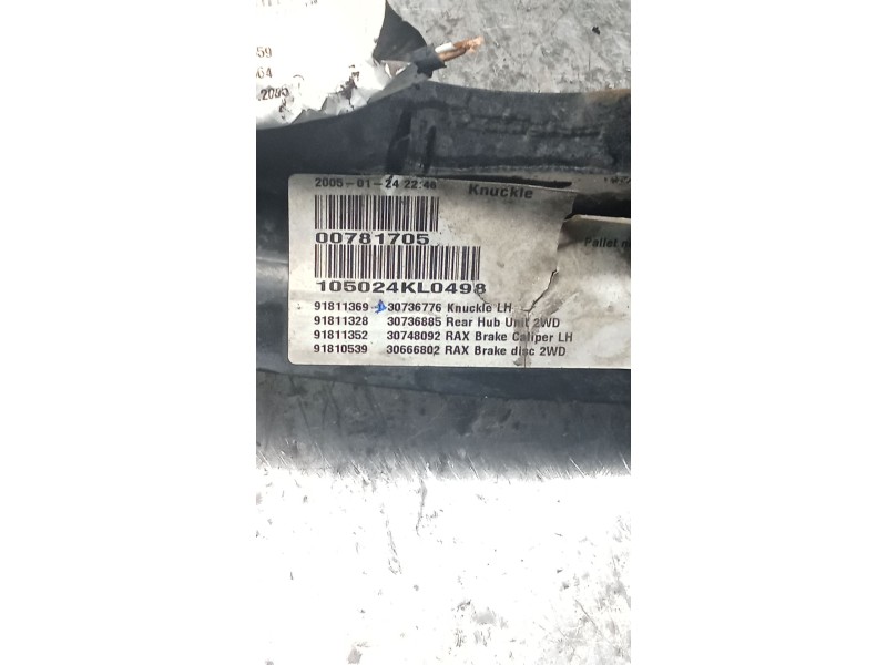 Recambio de mangueta trasera izquierda para volvo v50 (545) 2.0 d referencia OEM IAM 30736776  