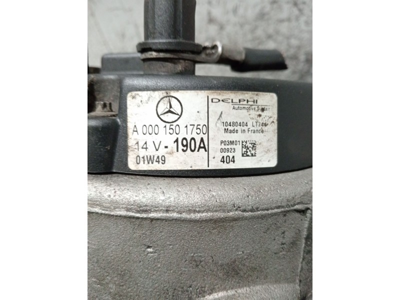 Recambio de alternador para mercedes-benz clase c (w203) c 220 cdi (203.006) referencia OEM IAM A0001501750 190A 