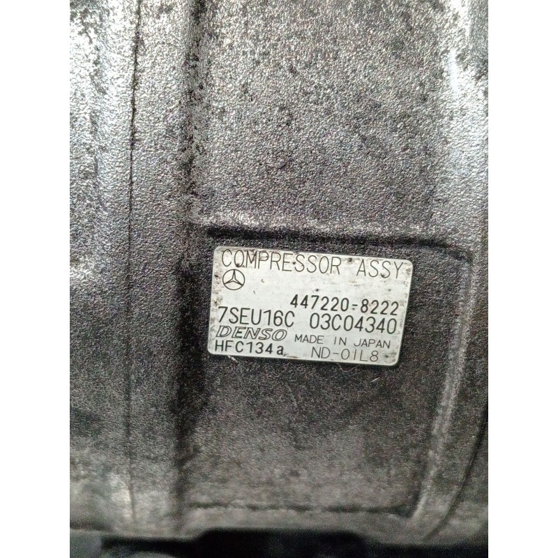 Recambio de compresor aire acondicionado para mercedes-benz clase c (w203) c 270 cdi (203.016) referencia OEM IAM 4472208222  