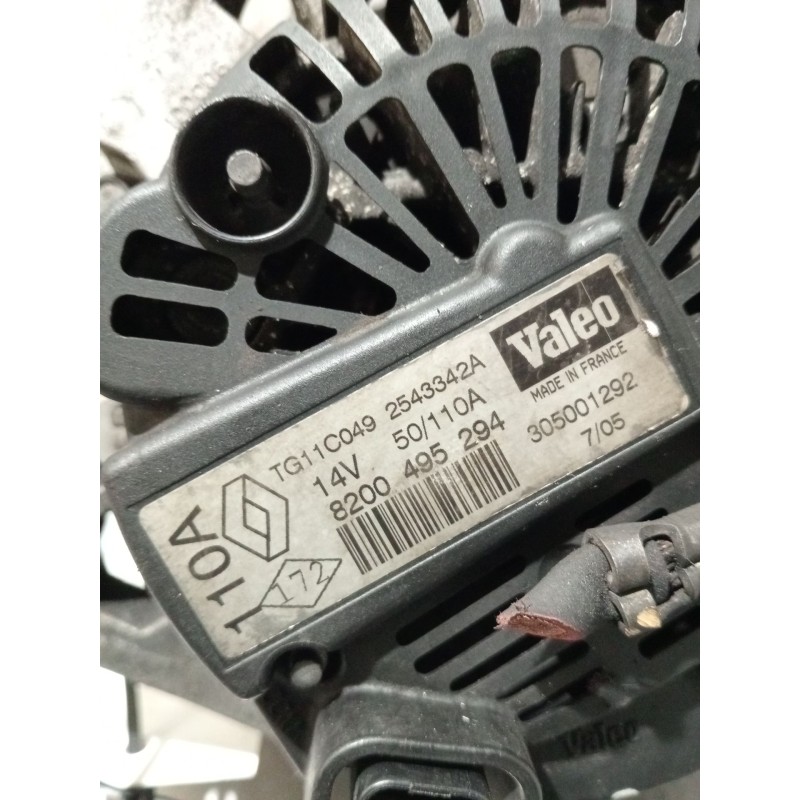 Recambio de alternador para renault scénic ii (jm0/1_) 1.9 dci (jm0g, jm12, jm1g, jm2c) referencia OEM IAM 8200495294 TG11C049 2