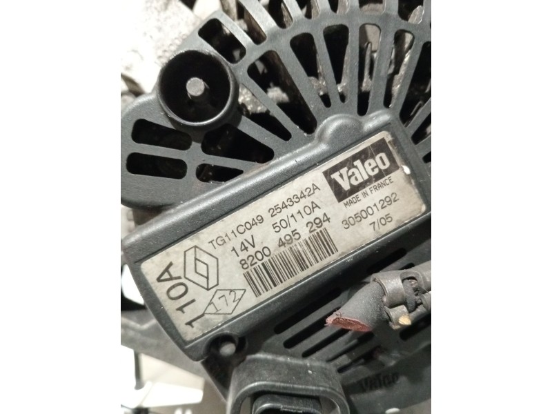 Recambio de alternador para renault scénic ii (jm0/1_) 1.9 dci (jm0g, jm12, jm1g, jm2c) referencia OEM IAM 8200495294 TG11C049 2
