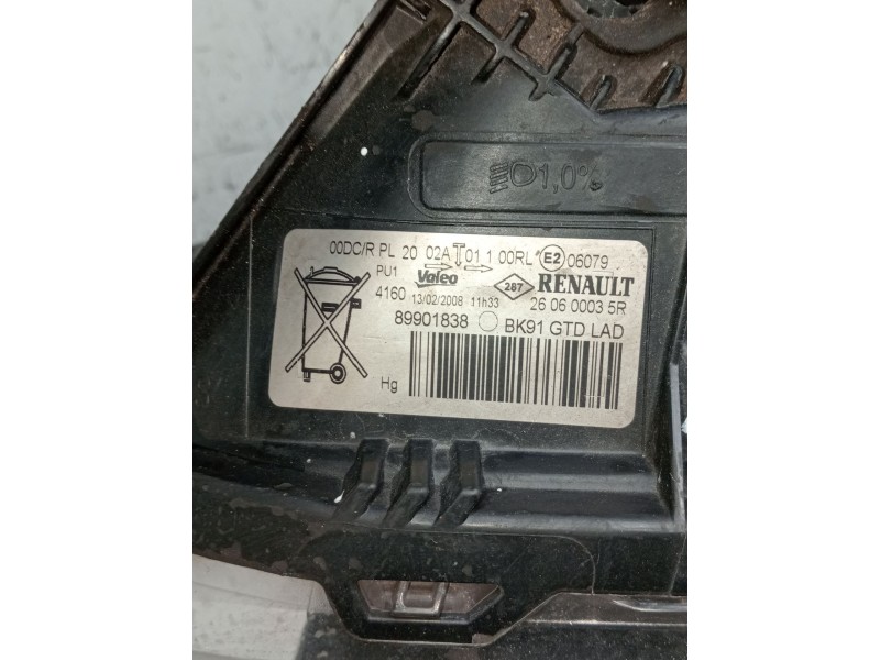 Recambio de faro izquierdo para renault laguna iii (bt0/1) 2.0 16v (bt05, bt0f, bt0w) referencia OEM IAM 260600035R 89901838 XEN