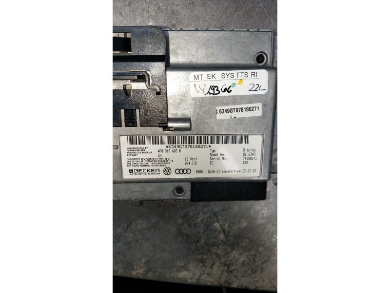 Recambio de pantalla multifuncion para audi a6 c6 (4f2) 3.0 tdi quattro referencia OEM IAM 4F0919603B 78180271 