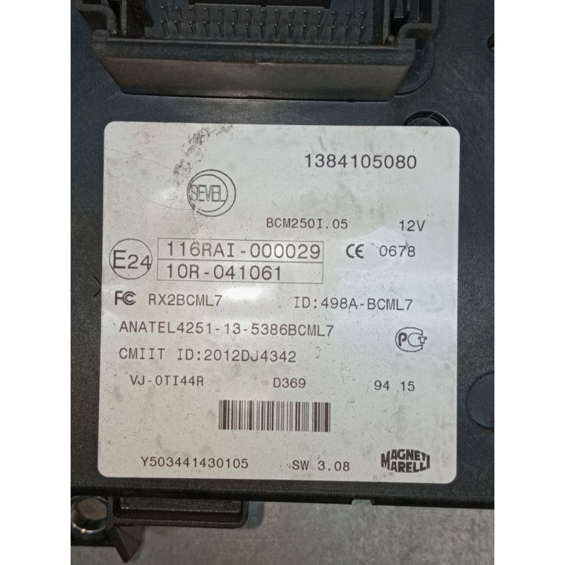 Recambio de caja reles / fusibles para fiat ducato furgoneta (250_) 130 multijet 2,3 d referencia OEM IAM 1384105080 116RAI00002