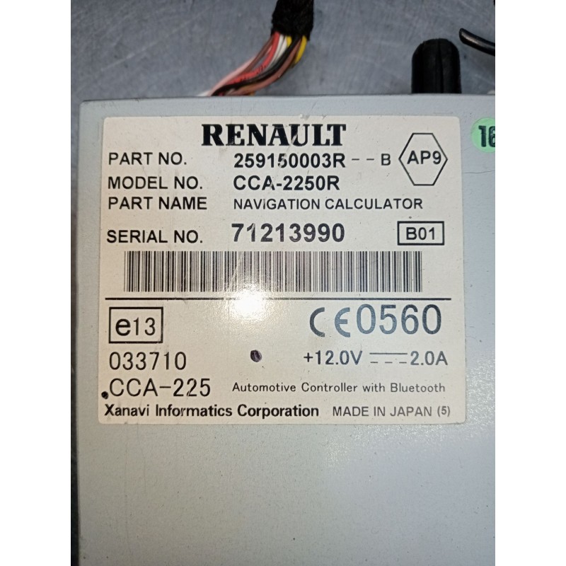 Recambio de sistema navegacion gps para renault laguna iii (bt0/1) 2.0 16v (bt05, bt0f, bt0w) referencia OEM IAM 259150003R 7121