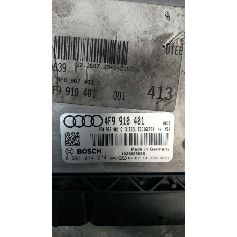 Recambio de centralita motor uce para audi a6 c6 (4f2) 3.0 tdi quattro referencia OEM IAM 0281014274 4F9910401 4F0907401C