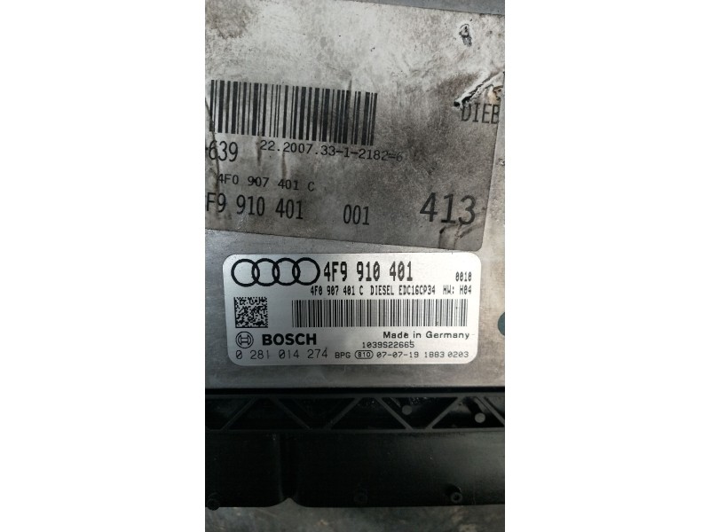 Recambio de centralita motor uce para audi a6 c6 (4f2) 3.0 tdi quattro referencia OEM IAM 0281014274 4F9910401 4F0907401C
