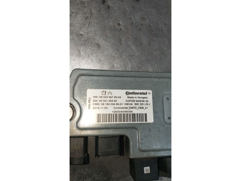 Recambio de centralita start / stop para citroën c5 aircross (ac_, aj_, ar_, a4_) 2.0 bluehdi 180 (ajehzr) referencia OEM IAM 98