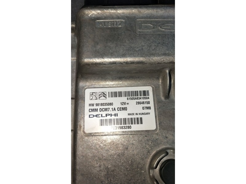 Recambio de centralita motor uce para citroën c5 aircross (ac_, aj_, ar_, a4_) 2.0 bluehdi 180 (ajehzr) referencia OEM IAM 98180