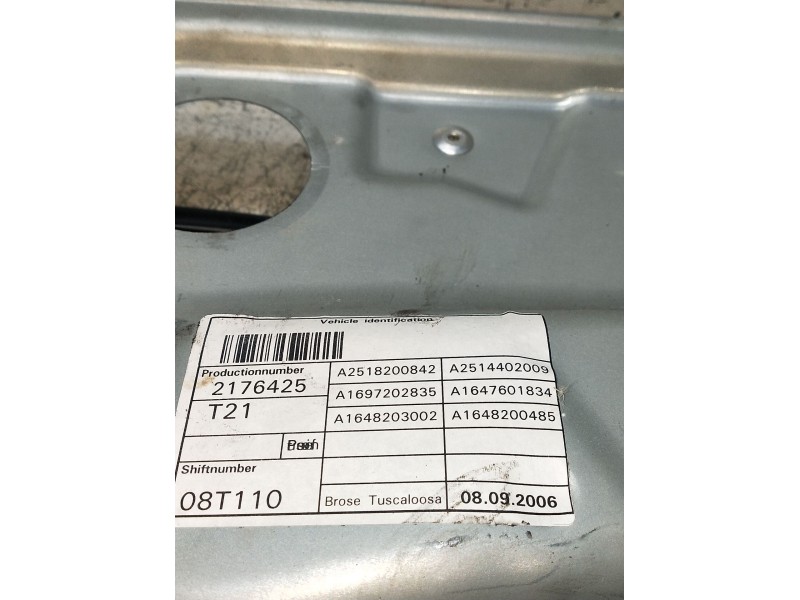 Recambio de elevalunas delantero derecho para mercedes-benz clase m (w164) 320 / 350 cdi (164.122) referencia OEM IAM A251820084