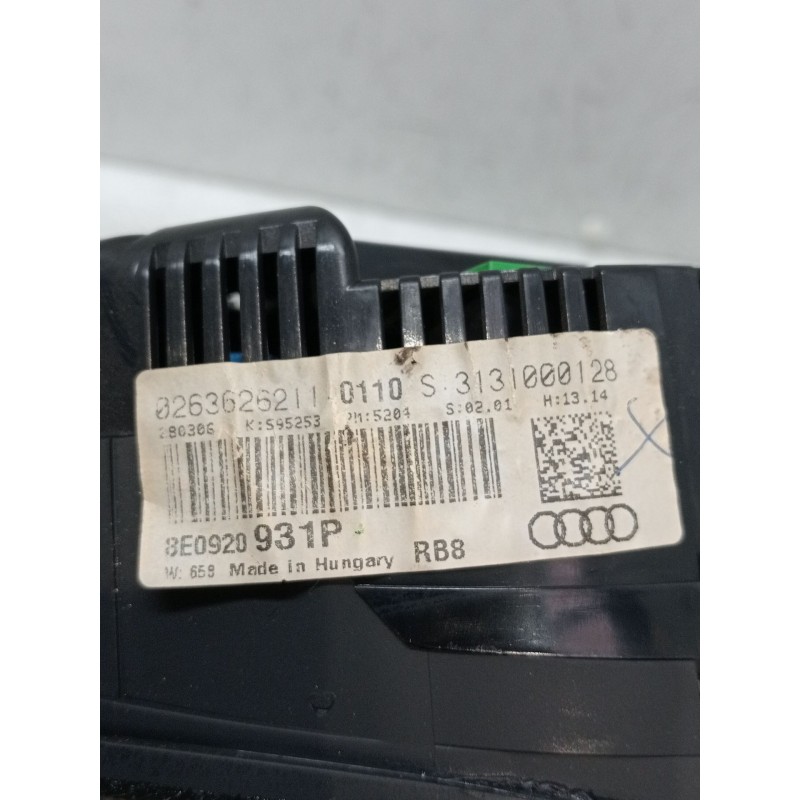 Recambio de cuadro instrumentos para audi a4 b7 (8ec) 3.0 tdi quattro referencia OEM IAM 0263626211 8E0920931P 