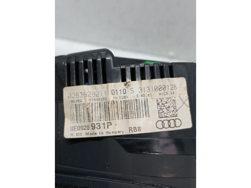 Recambio de cuadro instrumentos para audi a4 b7 (8ec) 3.0 tdi quattro referencia OEM IAM 0263626211 8E0920931P 