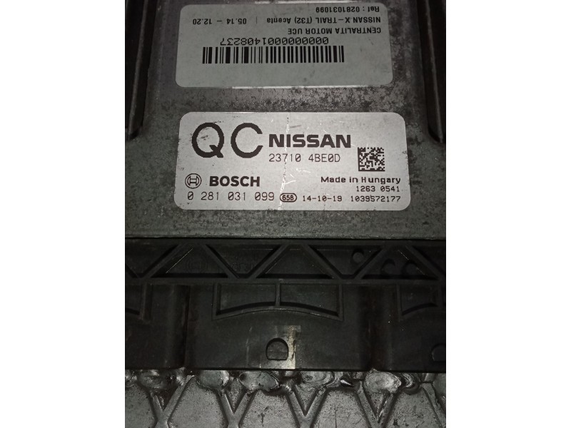 Recambio de centralita motor uce para nissan x-trail (t32) acenta referencia OEM IAM 0281031099 237104BE0D 