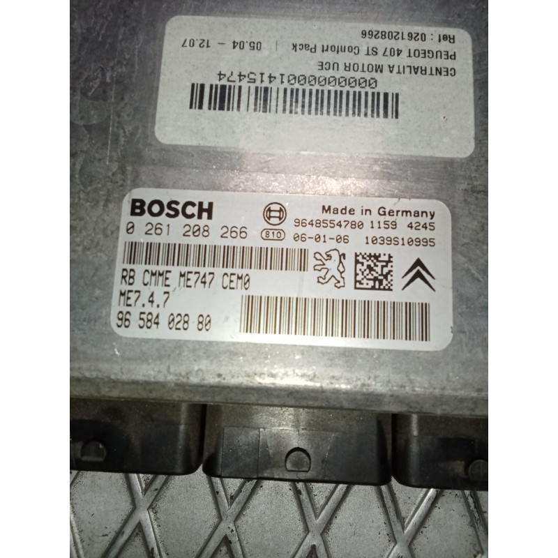 Recambio de centralita motor uce para peugeot 407 st confort pack referencia OEM IAM 0261208266 9658402880 9648554780