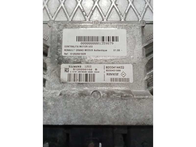 Recambio de centralita motor uce para renault grand modus authentique referencia OEM IAM S120200102B 8200414422 8200401568