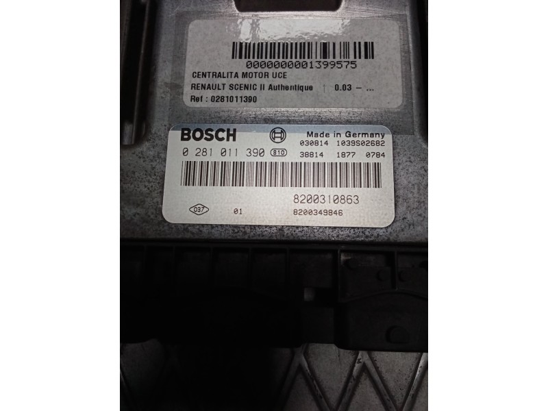 Recambio de centralita motor uce para renault scenic ii authentique referencia OEM IAM 0281011390 8200310863 8200349846