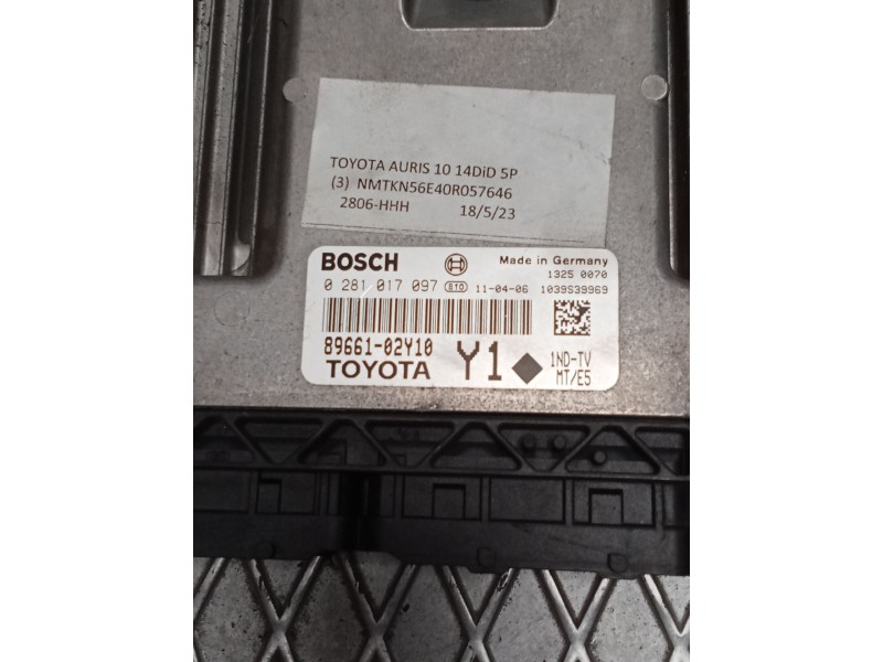 Recambio de centralita motor uce para toyota auris active referencia OEM IAM 0281017097 8966102Y10 