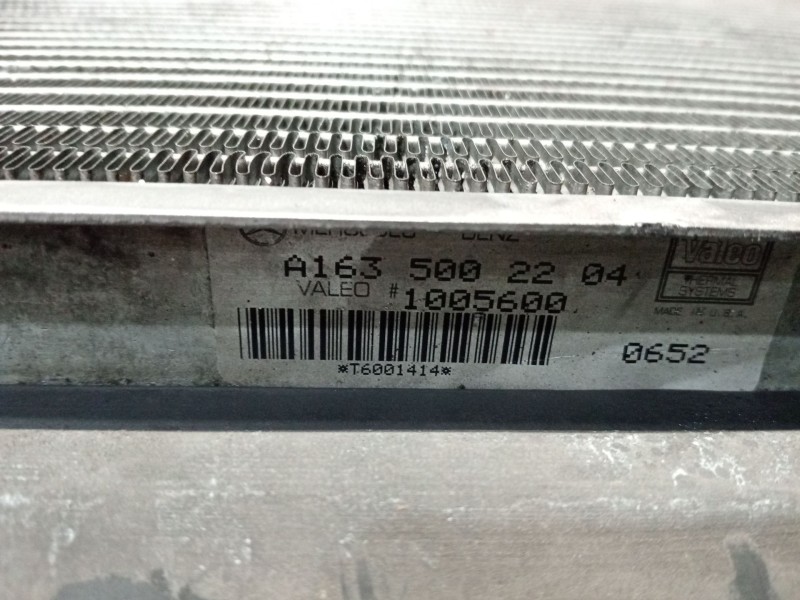 Recambio de radiador agua para mercedes-benz clase m (w163) ml 320 (163.154) referencia OEM IAM A1635002204 1005600 