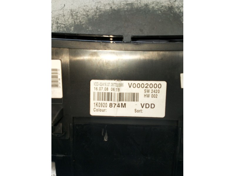 Recambio de cuadro instrumentos para volkswagen golf v (1k1) 1.9 tdi referencia OEM IAM 1K0920874M  