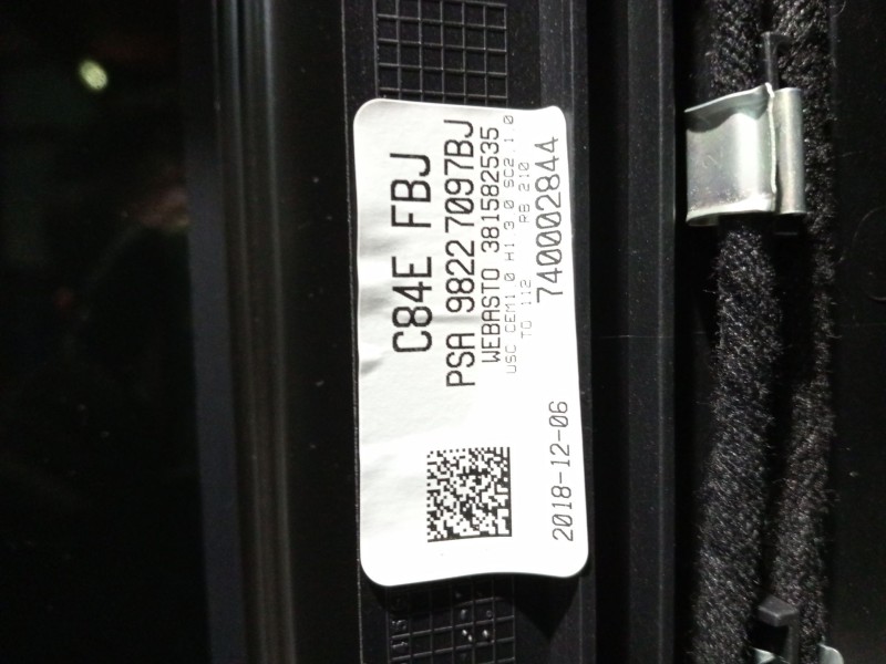 Recambio de techo electrico para citroën c5 aircross (ac_, aj_, ar_, a4_) 2.0 bluehdi 180 (ajehzr) referencia OEM IAM 98227097BJ