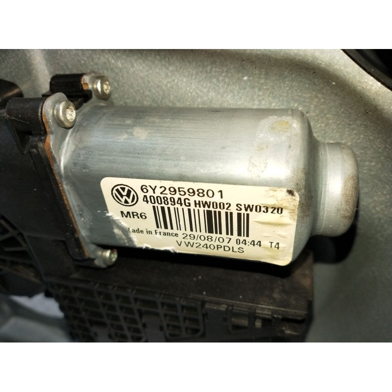 Recambio de elevalunas delantero derecho para volkswagen polo iv (9n_, 9a_) 1.4 tdi referencia OEM IAM 6Y2959801 3P 