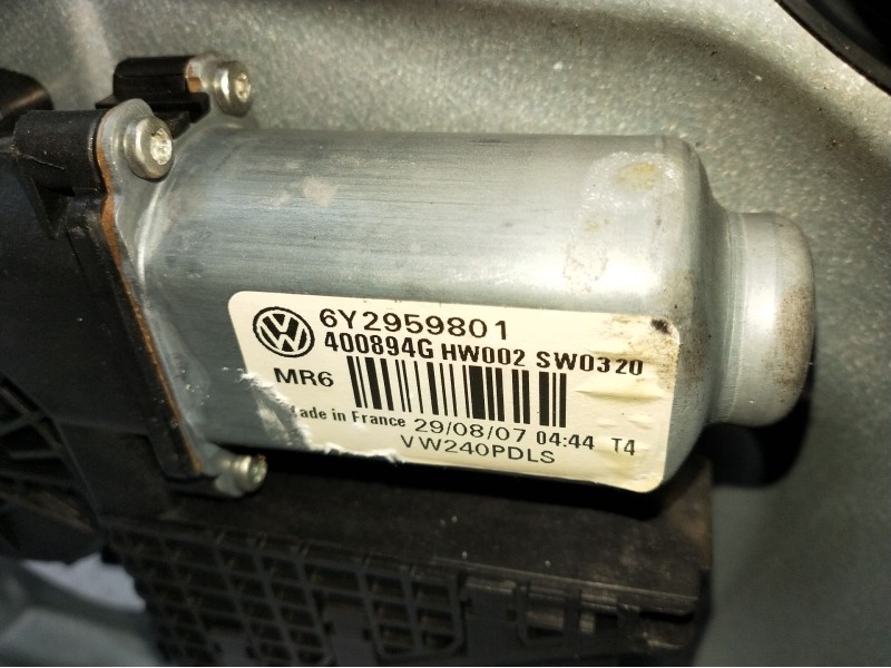 Recambio de elevalunas delantero derecho para volkswagen polo iv (9n_, 9a_) 1.4 tdi referencia OEM IAM 6Y2959801 3P 
