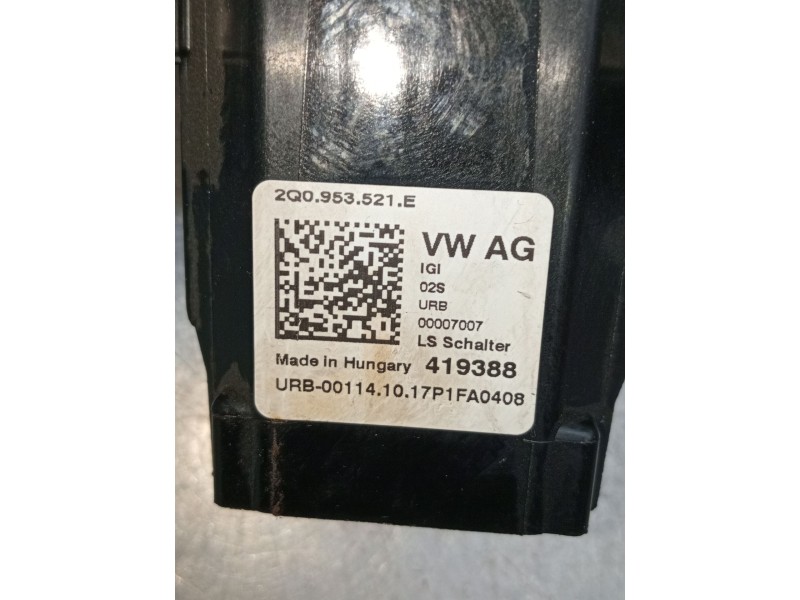 Recambio de mando luces para volkswagen polo referencia OEM IAM 2Q0953521E  