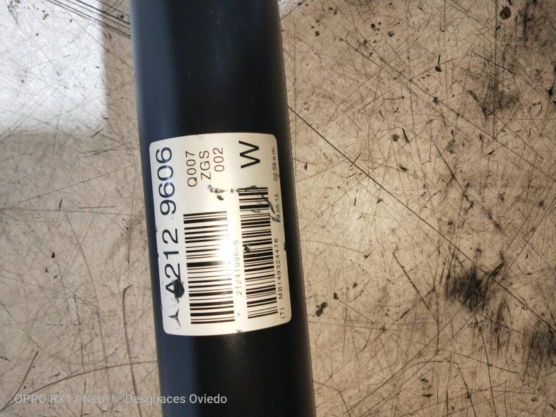 Recambio de transmision central para mercedes clase e (w212) familiar 3.0 cdi cat referencia OEM IAM A2129606  