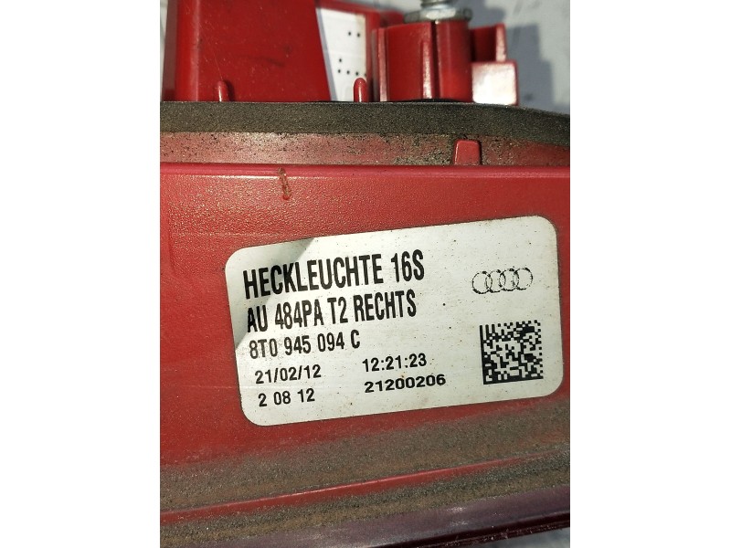 Recambio de piloto trasero derecho interior para audi a5 sportback (8t) 3.0 tdi (150kw) referencia OEM IAM 8T0945094C AU484PAT2 