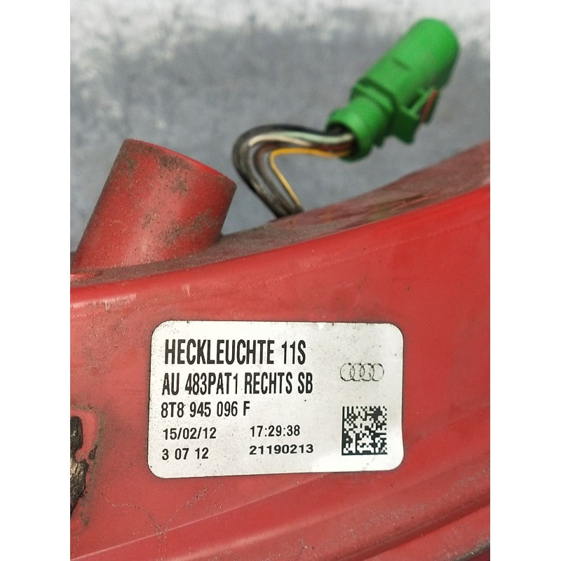 Recambio de piloto trasero derecho para audi a5 sportback (8t) 3.0 tdi (150kw) referencia OEM IAM 8T8945096F AU483PAT1 