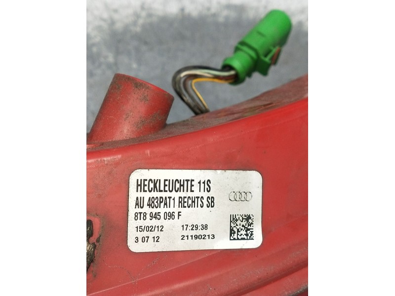 Recambio de piloto trasero derecho para audi a5 sportback (8t) 3.0 tdi (150kw) referencia OEM IAM 8T8945096F AU483PAT1 