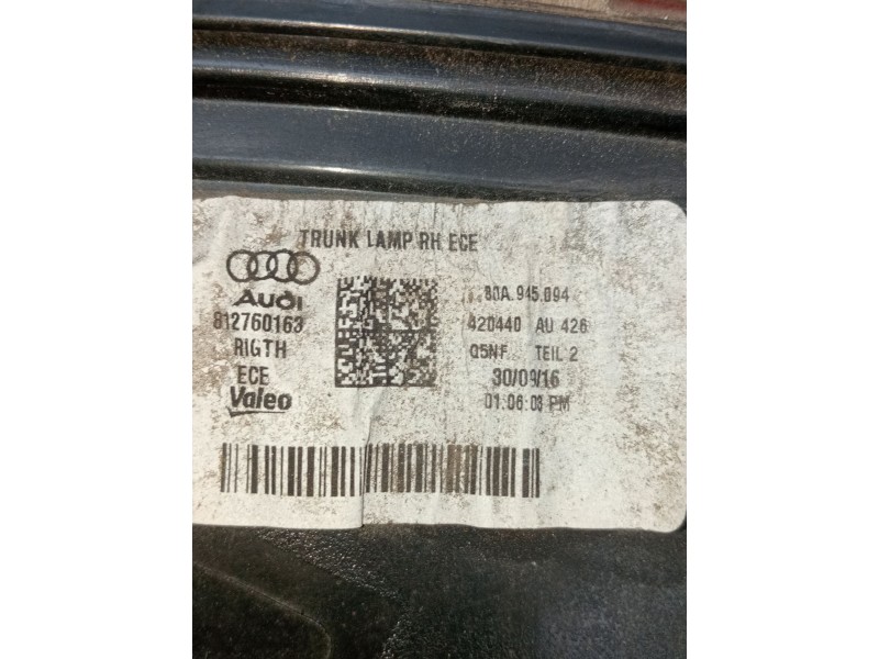 Recambio de piloto trasero derecho para audi q5 (fyb, fyg) 2.0 tdi quattro referencia OEM IAM 80A945094  