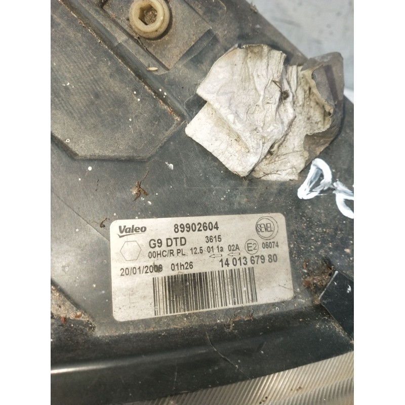Recambio de faro derecho para citroën jumpy 2.0 hdi cat (rhk / dw10uted4) referencia OEM IAM 1401367980 89902604 